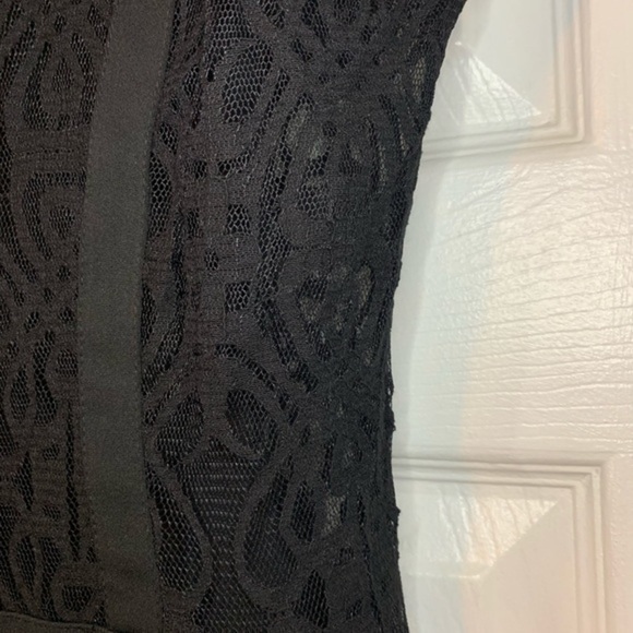 Semi Cut out Sheer Black Sheer Back Dress Small - Picture 7 of 8